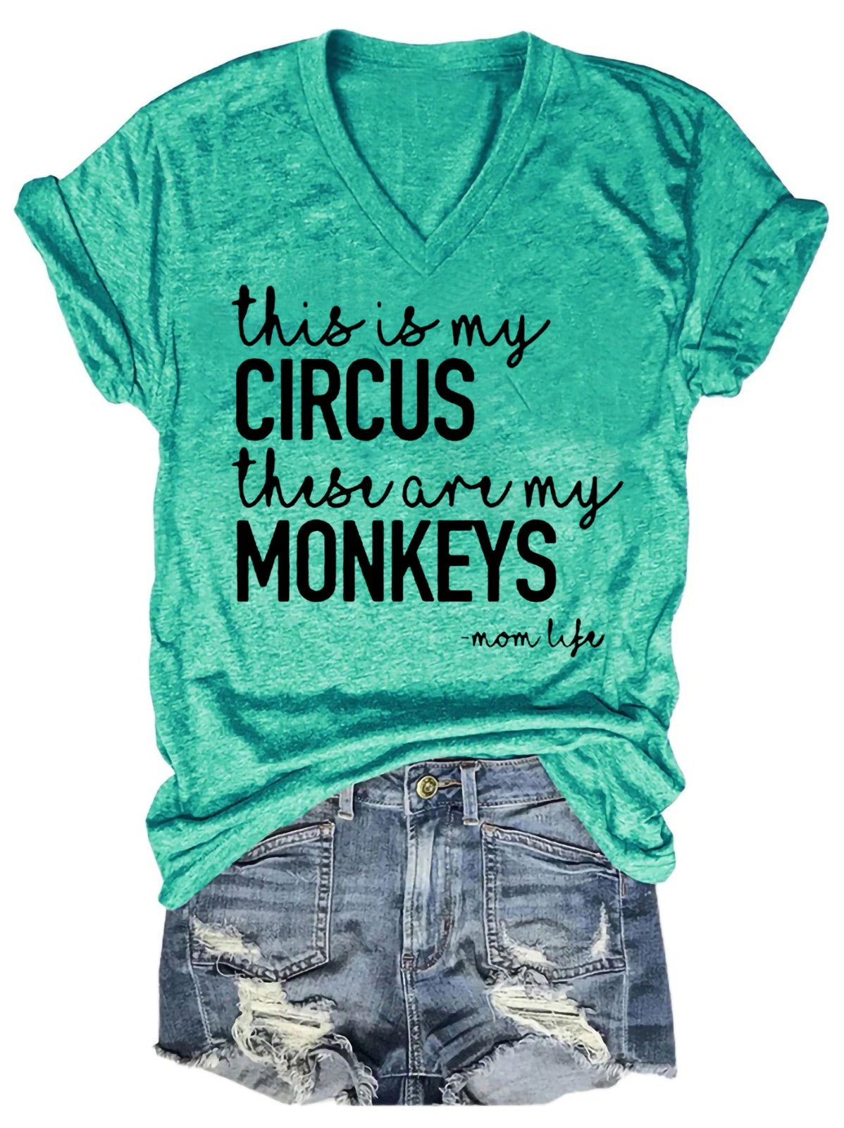 Circus Text Print Women's T-shirt - Outlets Forever