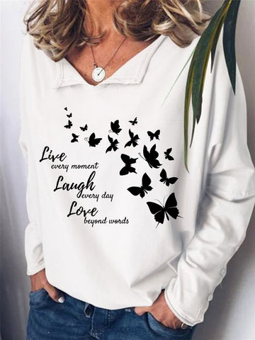 Women Live Laugh Love Long Sleeve Top