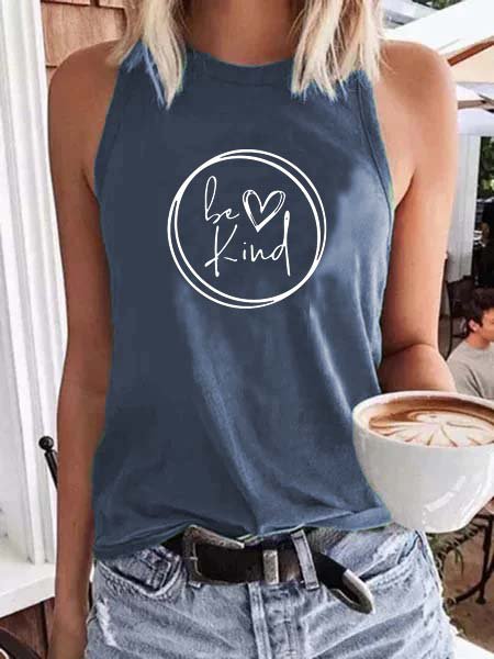 Women Be Kind Casual Tank Top - Outlets Forever