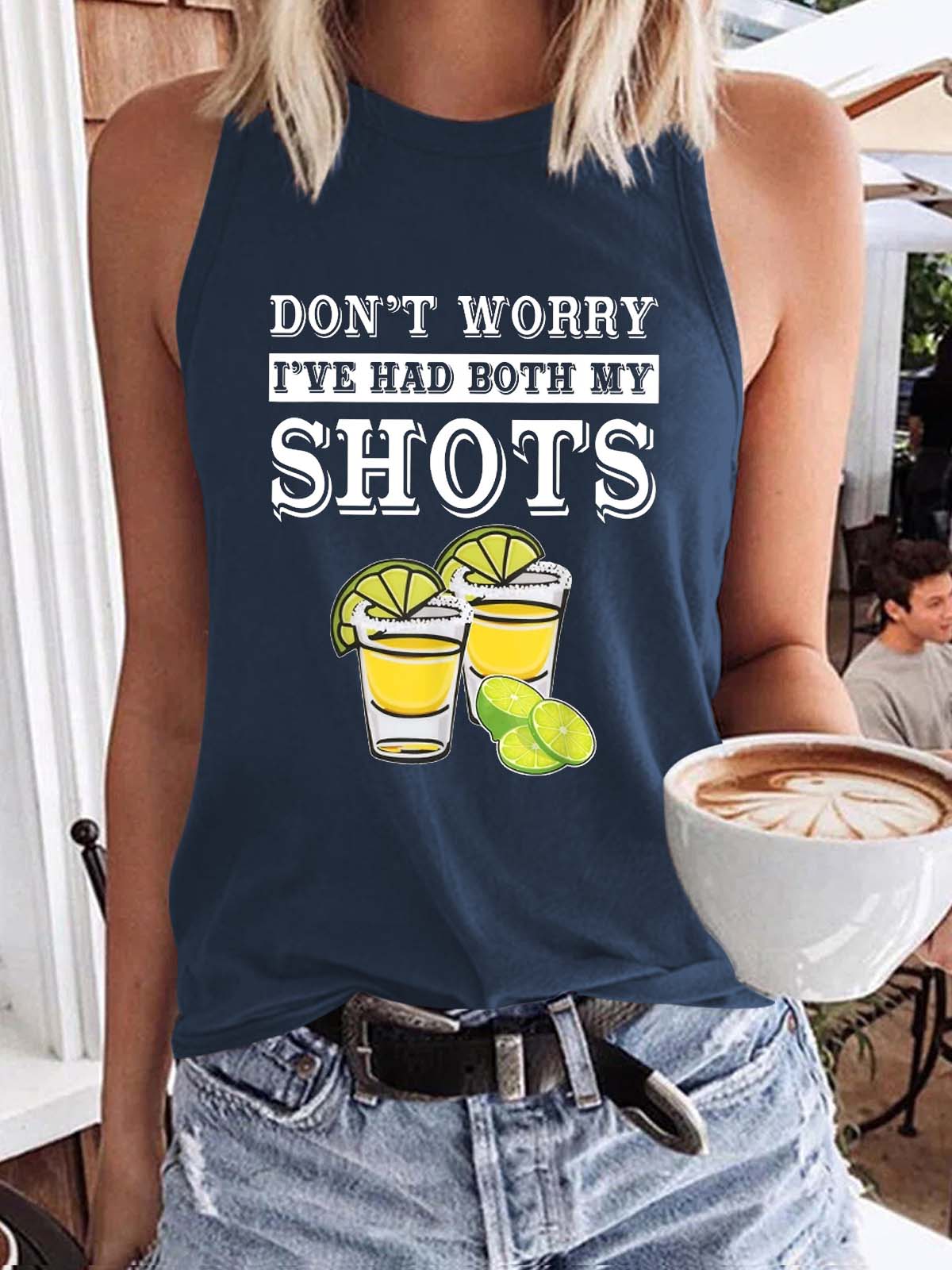 Women's Don't Worry I’ve Had Both My Shots Tank Top - Outlets Forever