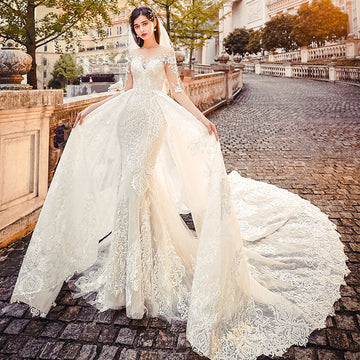 Fishtail wedding dress  bridal dress