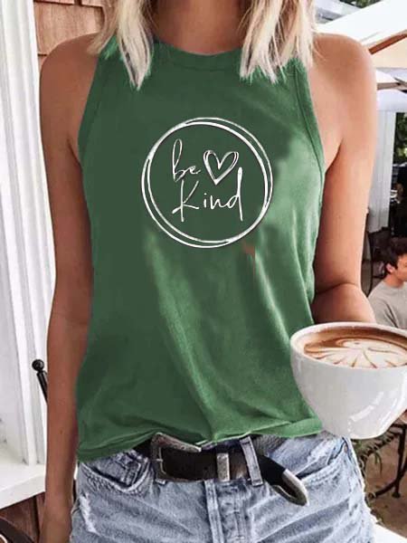 Women Be Kind Casual Tank Top - Outlets Forever