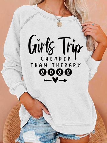 New Year Top Girls Trip 2022 Therapy Long Sleeve Top