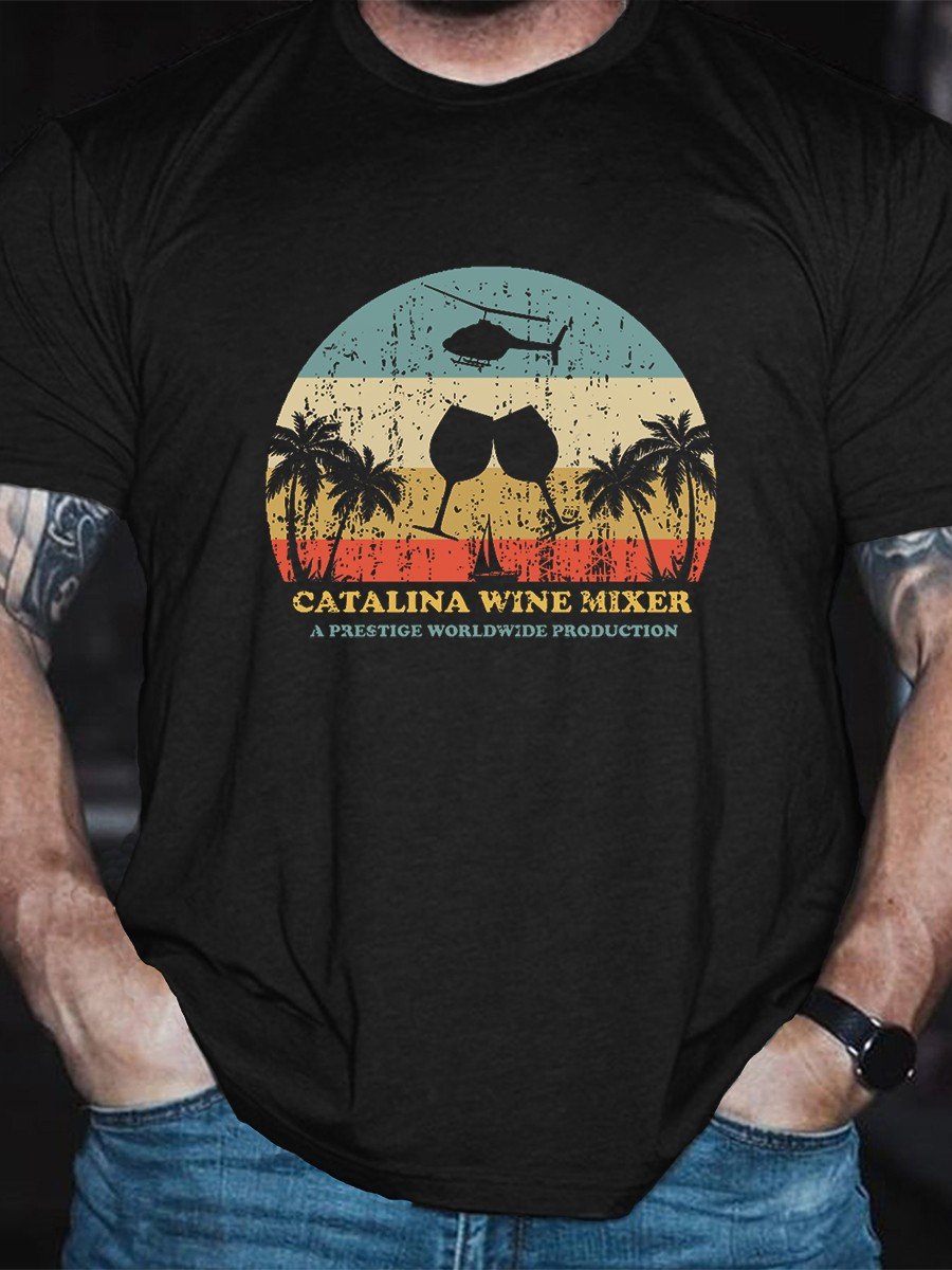 Men Step Brothers Catalina Wine Mixer A Prestige Worldwide Production Tee - Outlets Forever