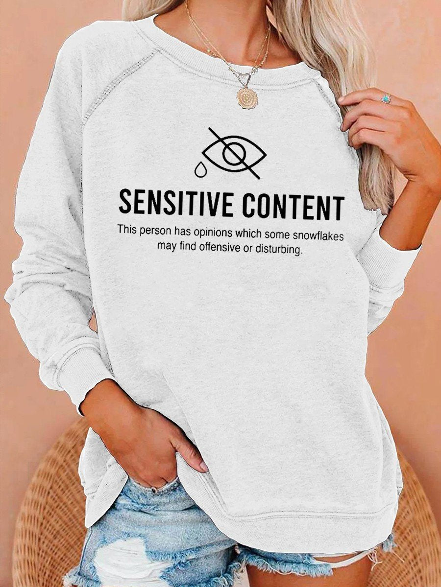 Women Sensitive Content Sweatshirt - Outlets Forever