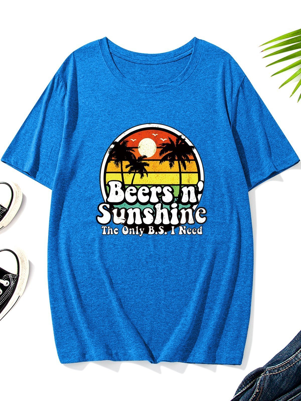 The Only BS I Need Is Beers And Sunshine Men's T-shirt - Outlets Forever