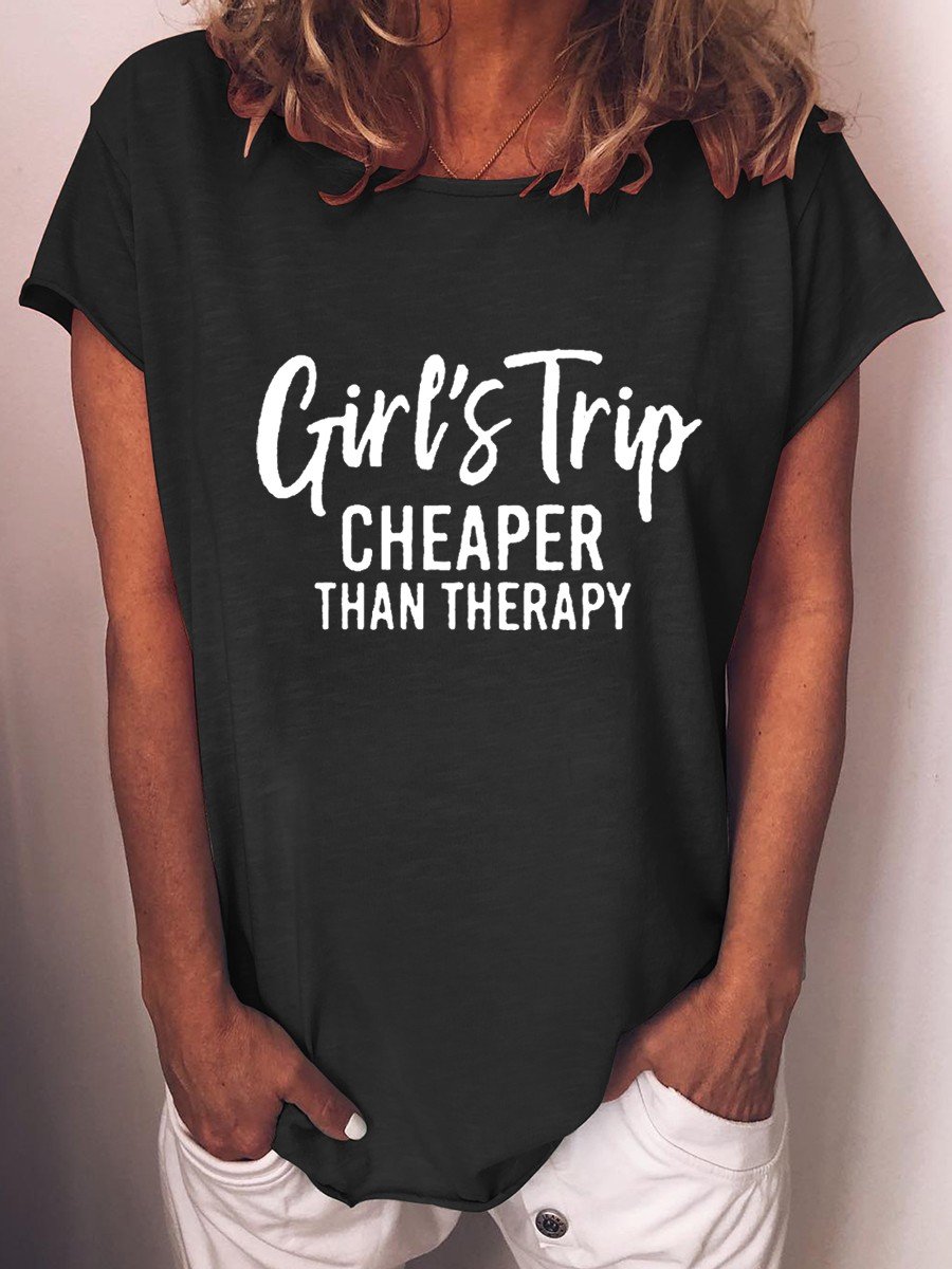 Women Girl's Trip 2022 Therapy Tee - Outlets Forever