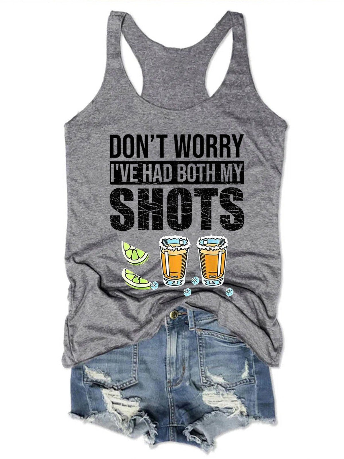 Women's Don't Worry I’ve Had Both My Shots Tank Top - Outlets Forever
