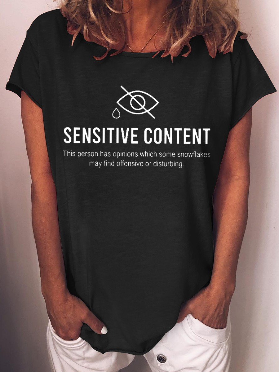 Women's Sensitive Content T-shirt - Outlets Forever