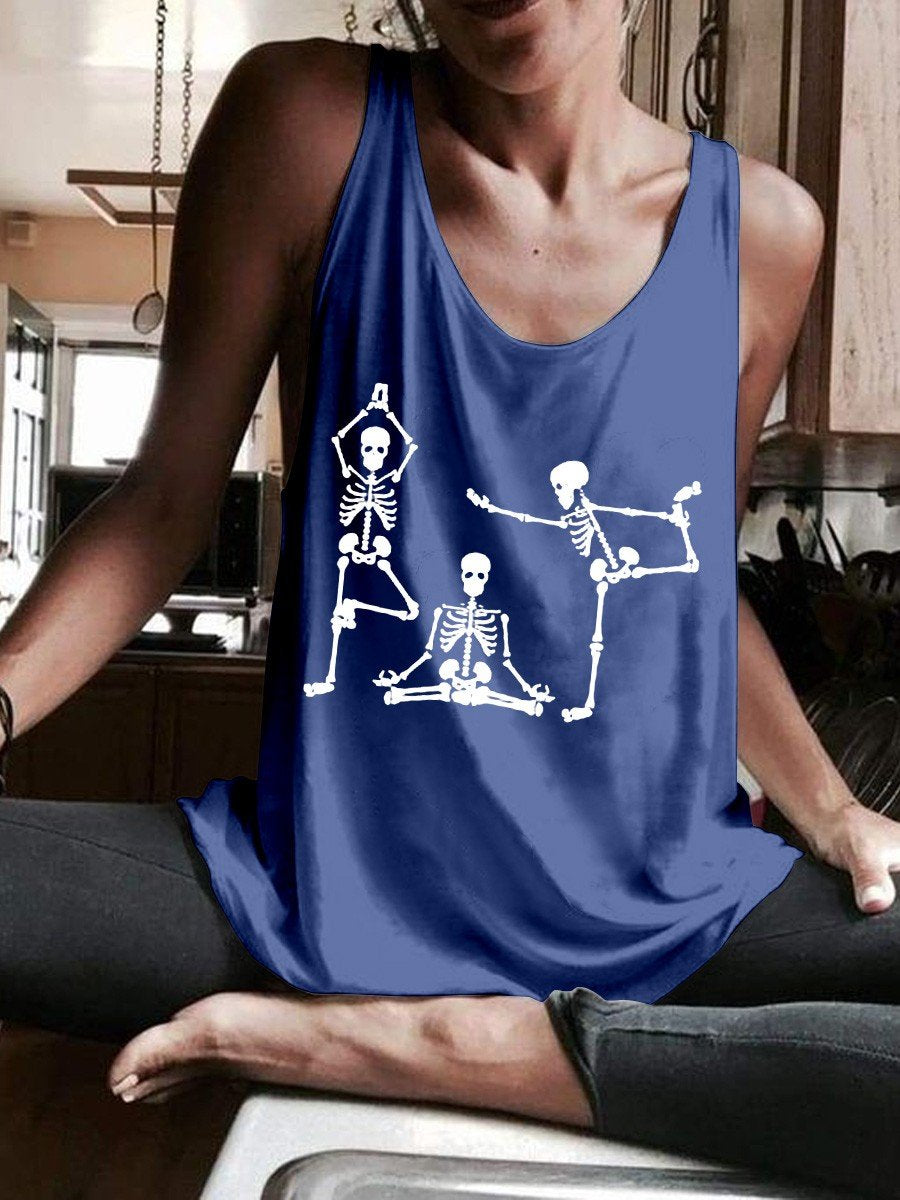 Women's Skeletons Yoga Funny Tank Top - Outlets Forever