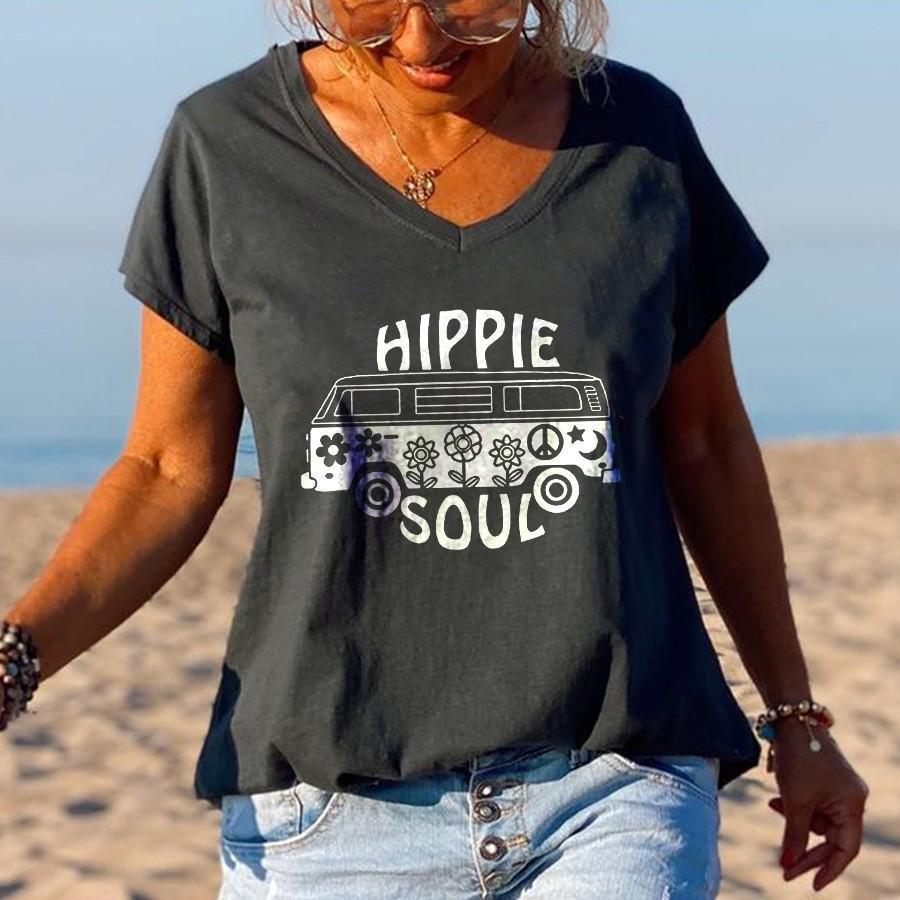 Women Hippie Soul T-Shirt - Outlets Forever