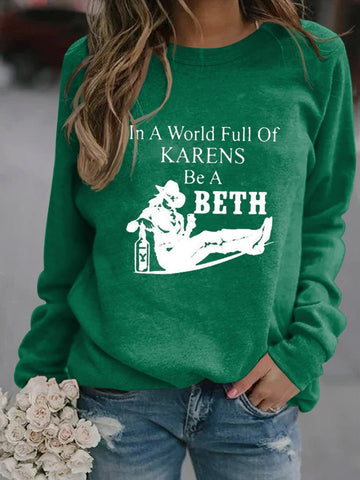 Women In A World Full Of Karens Beth Sweatshirt - Outlets Forever