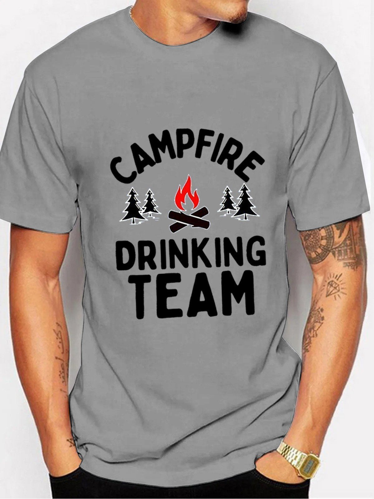 Campfire Drinking Team Men's T-shirt - Outlets Forever