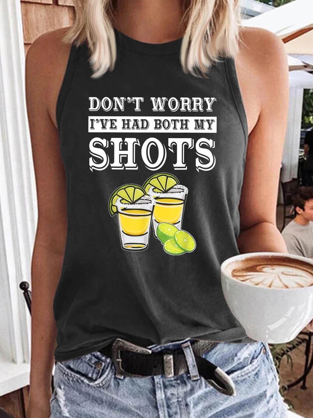 Women's Don't Worry I’ve Had Both My Shots Tank Top - Outlets Forever