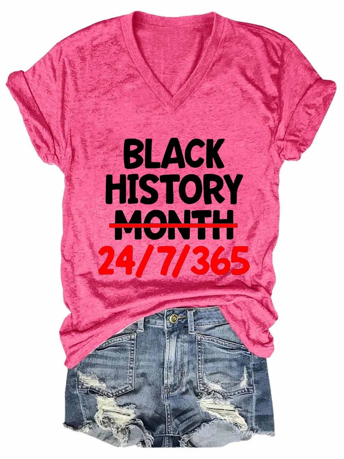 Women's Race Black History Month 247365 V-Neck T-Shirt - Outlets Forever