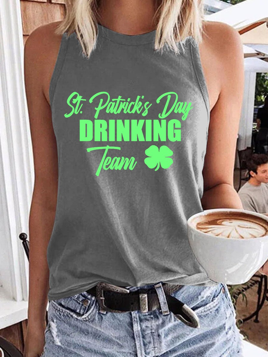 Women's St  Patrick's Day Drinking Team Tank Top - Outlets Forever