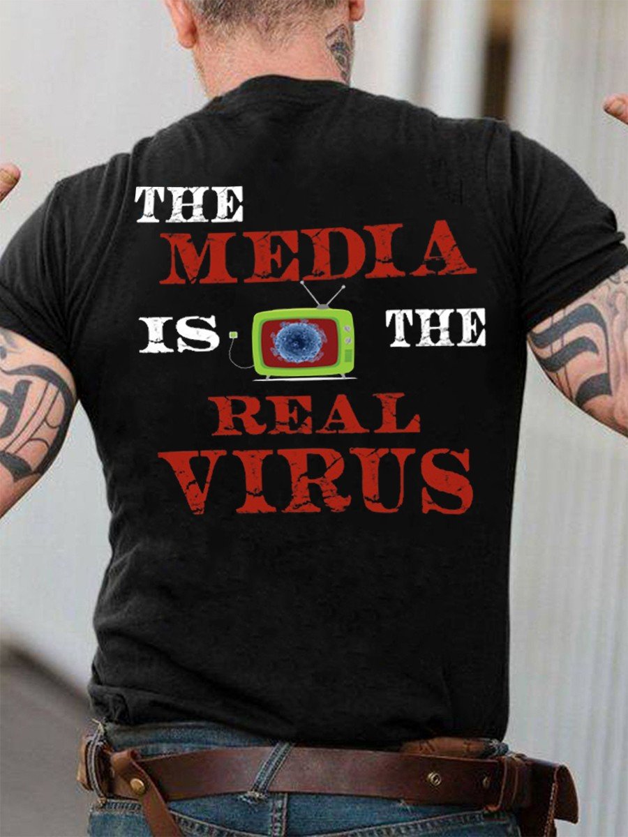 Men's The Media Is The Real Virus Classic T-shirt - Outlets Forever