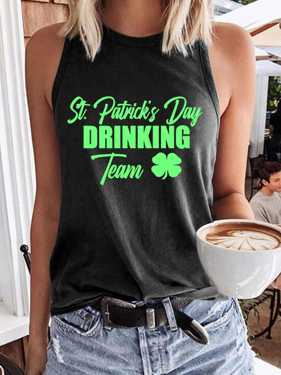 Women's St  Patrick's Day Drinking Team Tank Top - Outlets Forever