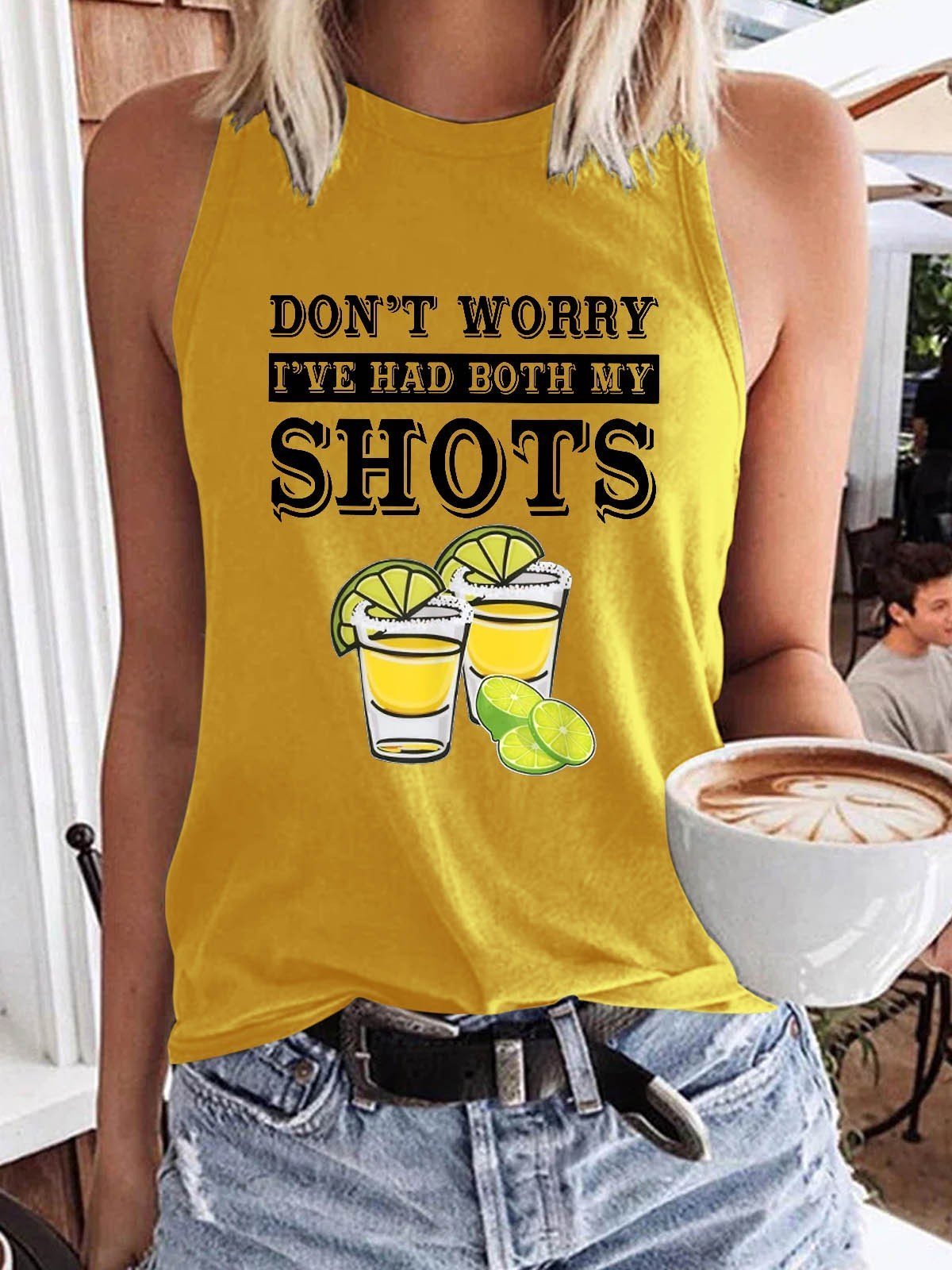 Women's Don't Worry I’ve Had Both My Shots Tank Top - Outlets Forever