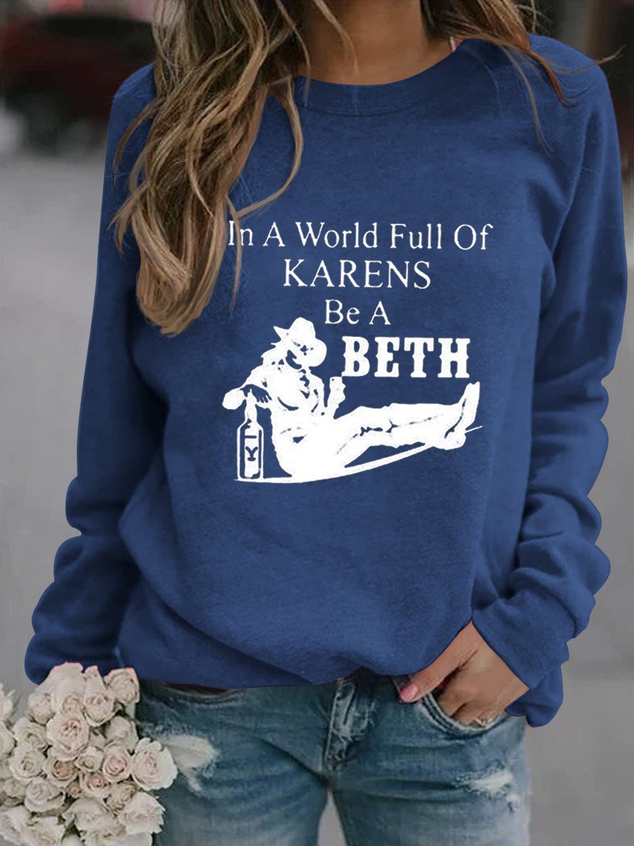 Women In A World Full Of Karens Beth Sweatshirt - Outlets Forever