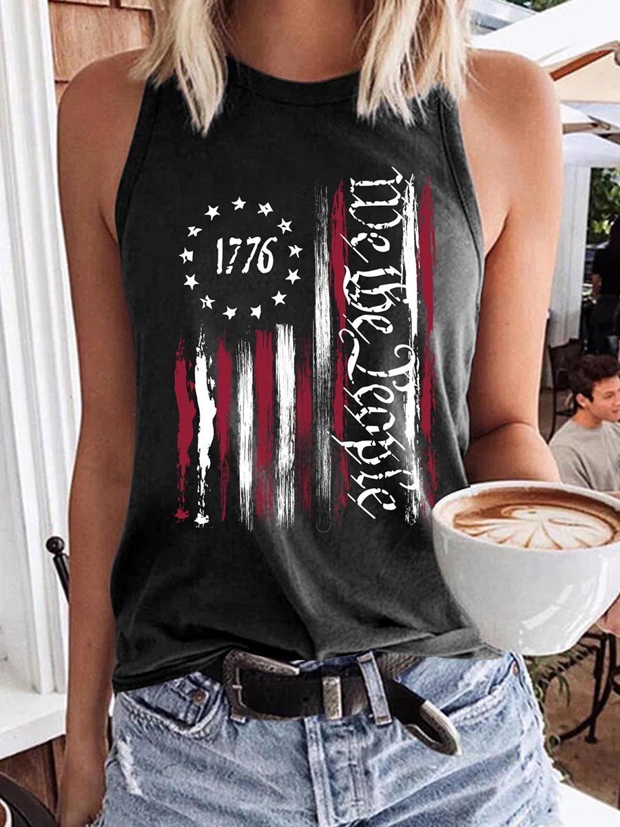 We The People 1776 American Flag Women Tank Top - Outlets Forever