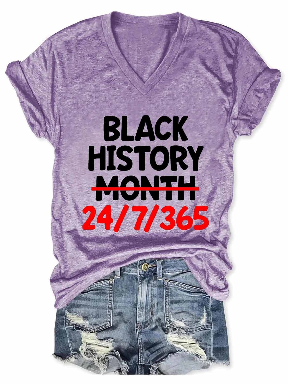 Women's Race Black History Month 247365 V-Neck T-Shirt - Outlets Forever