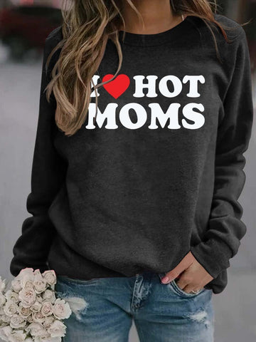 Women's I Love Hot Moms Sweatshirt