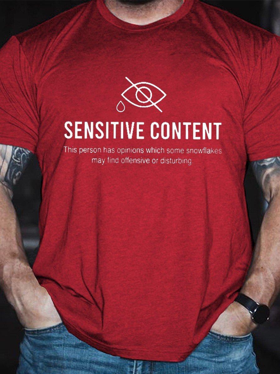 Men's Sensitive Content Classic T-shirt - Outlets Forever