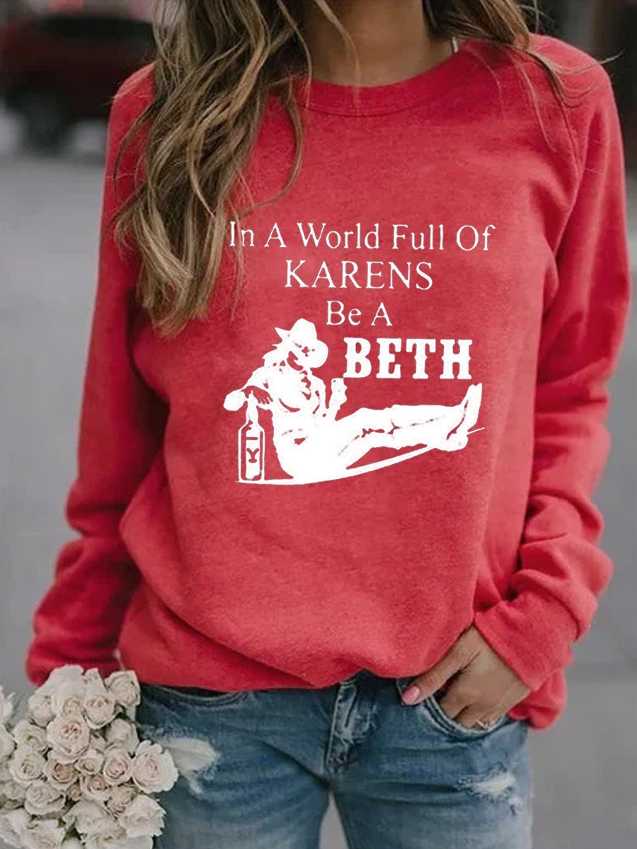 Women In A World Full Of Karens Beth Sweatshirt - Outlets Forever