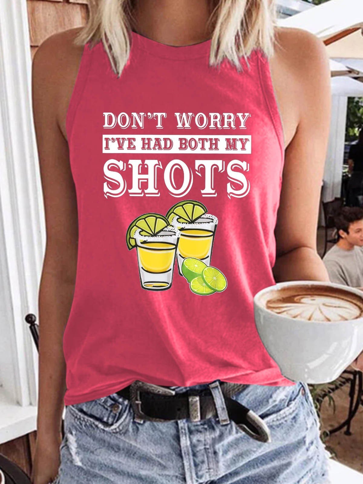 Women's Don't Worry I’ve Had Both My Shots Tank Top - Outlets Forever