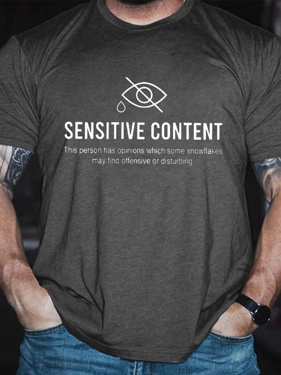 Men's Sensitive Content Classic T-shirt - Outlets Forever