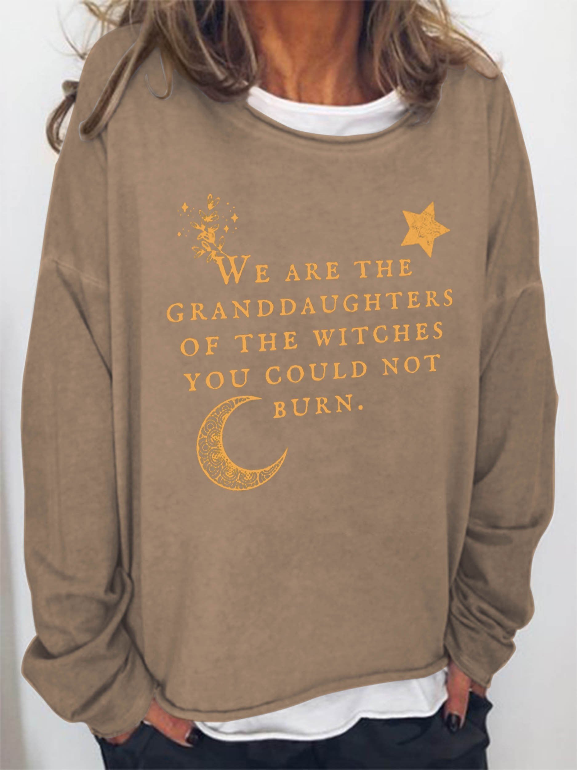 Women We Are The Granddaughters Of The Witches They Could Not Burn Long Sleeve Halloween Top - Outlets Forever