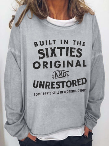 Women Built In The Sixties Long Sleeve Top - Outlets Forever