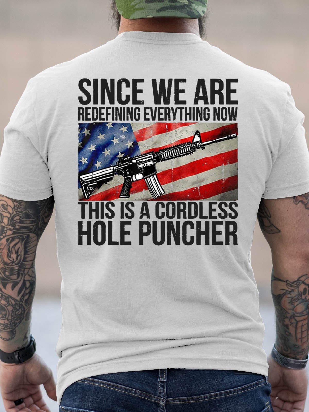 Men's Since We Are Redefining Everything This Is A Cordless Hole Puncher Tee - Outlets Forever