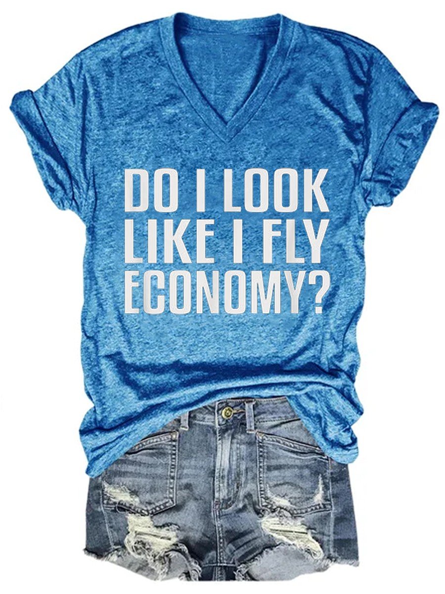 Women's Do I Look Like I Fly Economy V-neck T-shirt - Outlets Forever