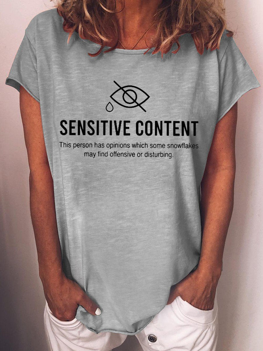 Women's Sensitive Content T-shirt - Outlets Forever