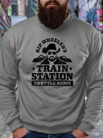 Men Rip Wheeler's Train Station Shuttle Rides Sweatshirt