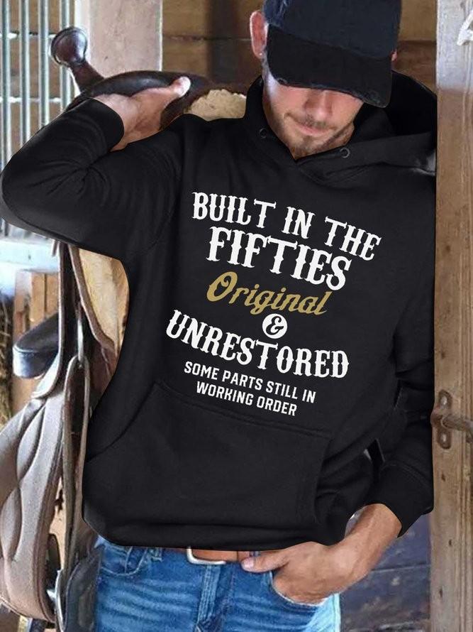 Men's Built In The Fifties Printed Hooded Sweatshirt - Outlets Forever