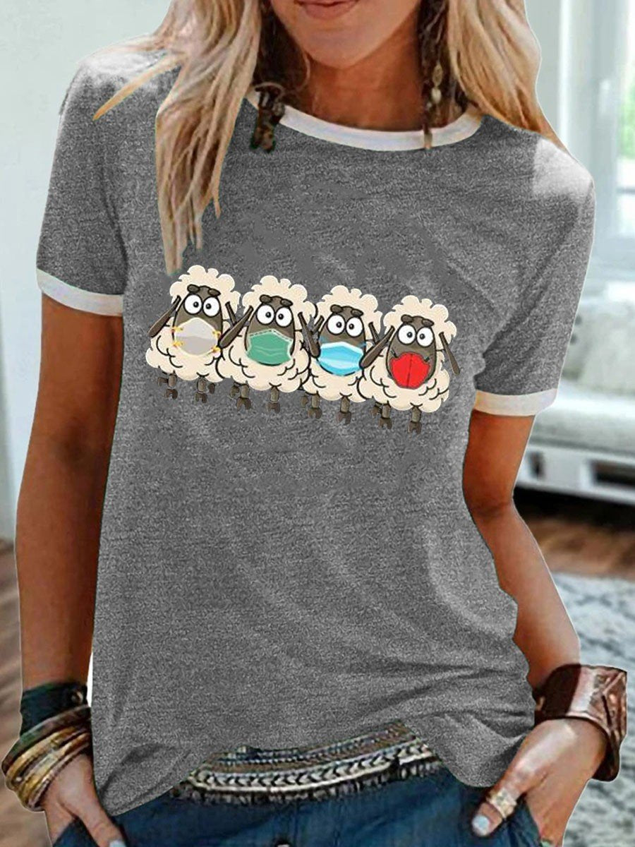 Women's Obedient Masked Sheep T-Shirt - Outlets Forever