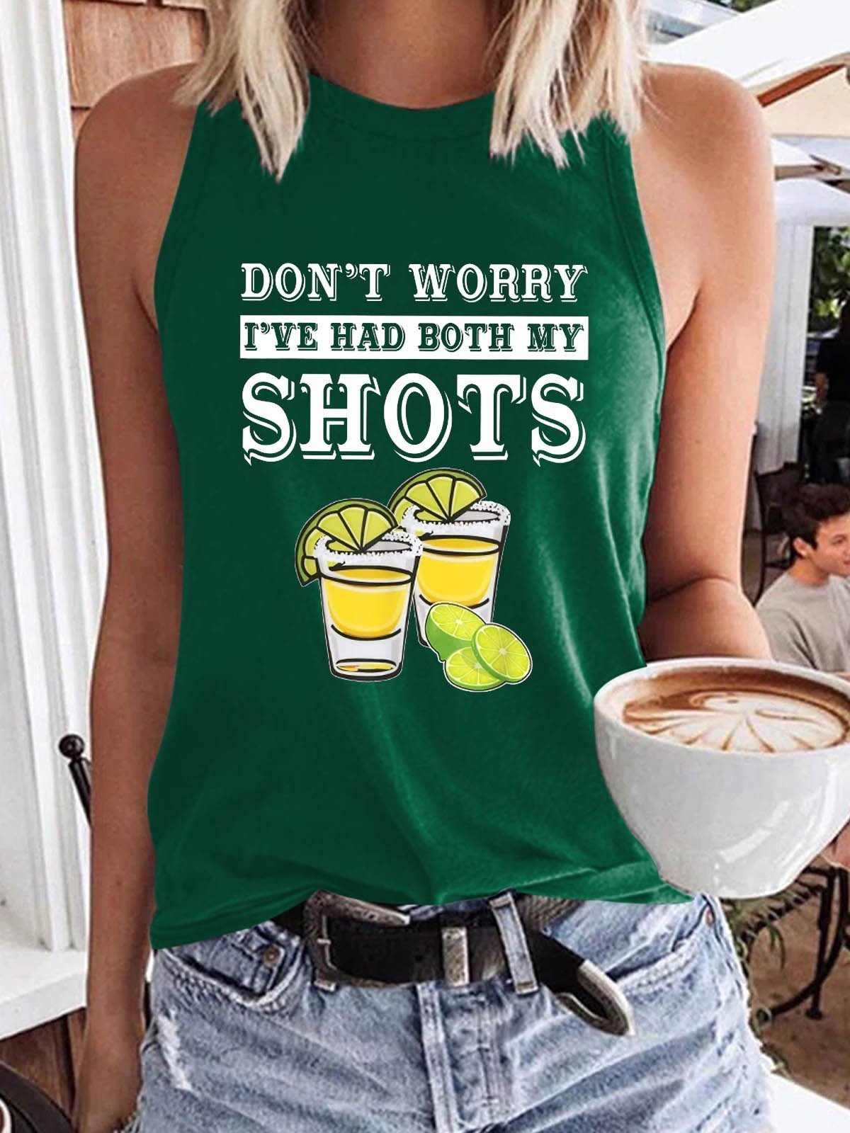 Women's Don't Worry I’ve Had Both My Shots Tank Top - Outlets Forever