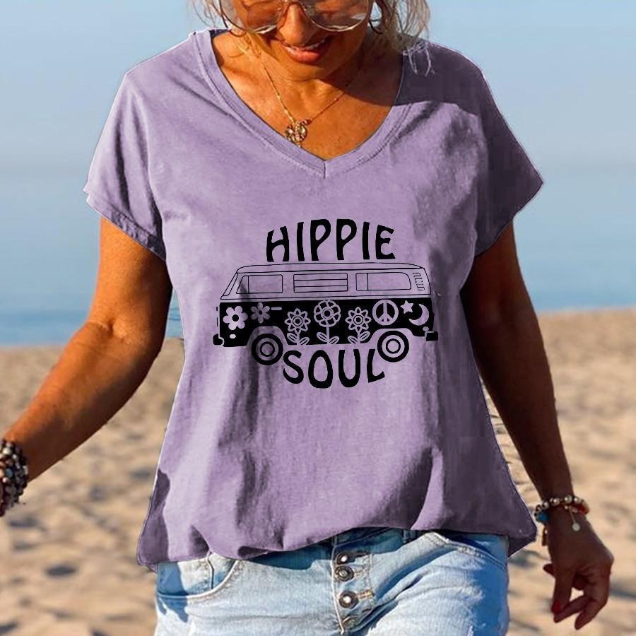 Women Hippie Soul T-Shirt - Outlets Forever