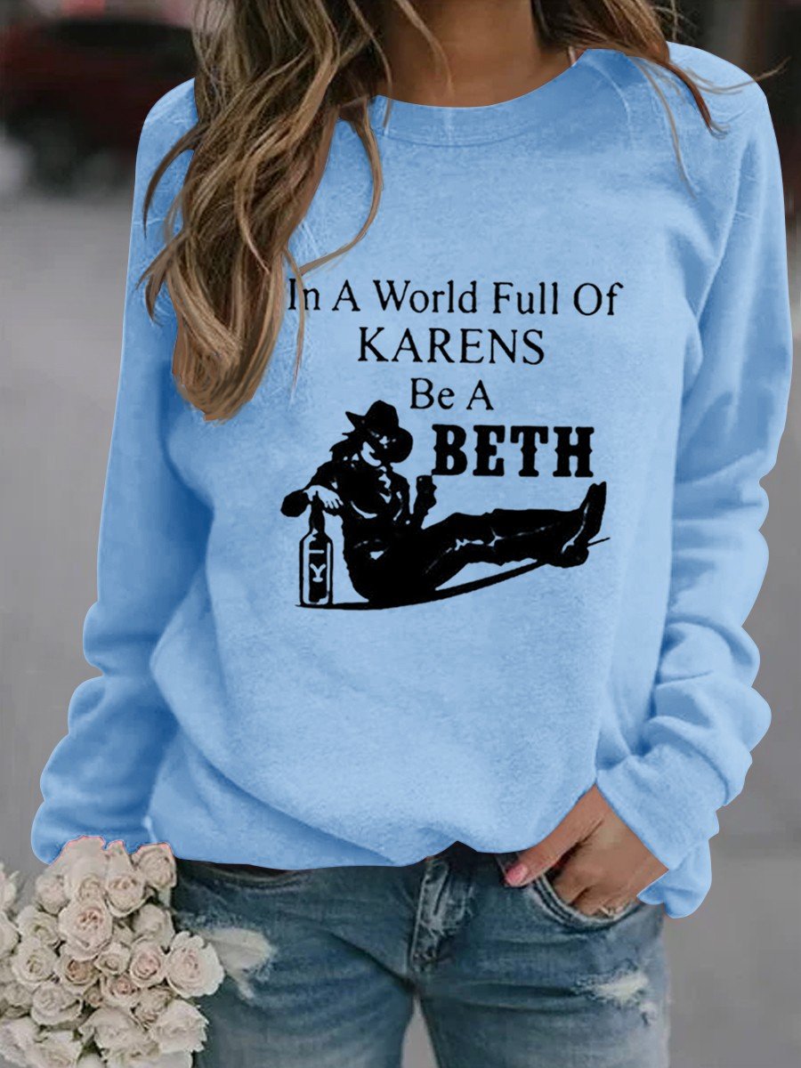 Women In A World Full Of Karens Beth Sweatshirt - Outlets Forever