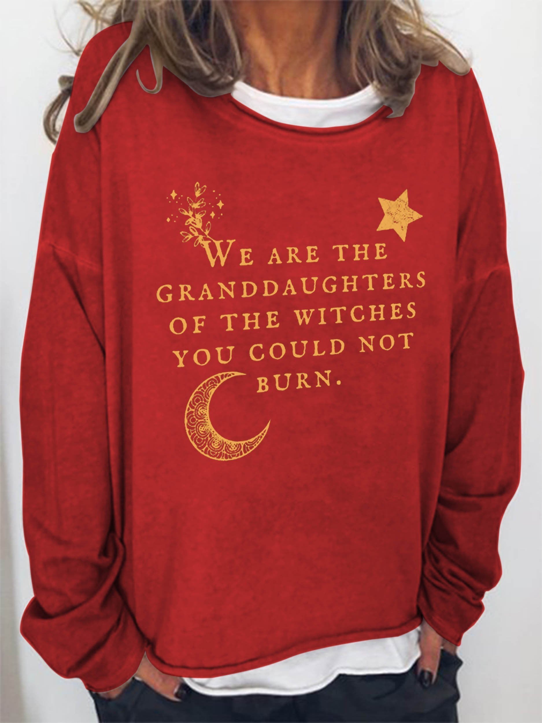 Women We Are The Granddaughters Of The Witches They Could Not Burn Long Sleeve Halloween Top - Outlets Forever