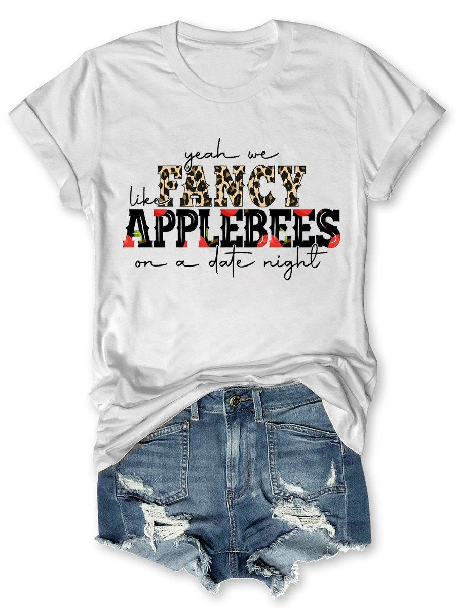 Unisex Country Music Fancy Like Applebees Cotton T-shirt - Outlets Forever