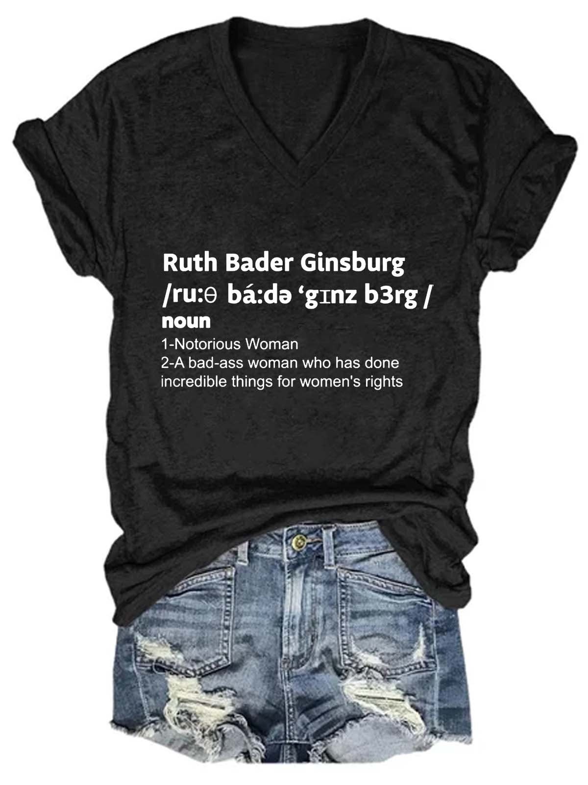 Women Ruth Bader Ginsburg Tee - Outlets Forever