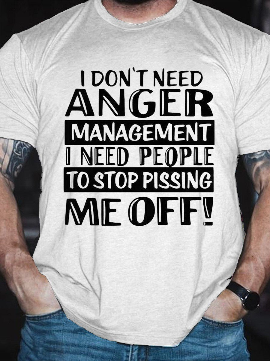 Men's I Don't Need Anger Management Tee - Outlets Forever