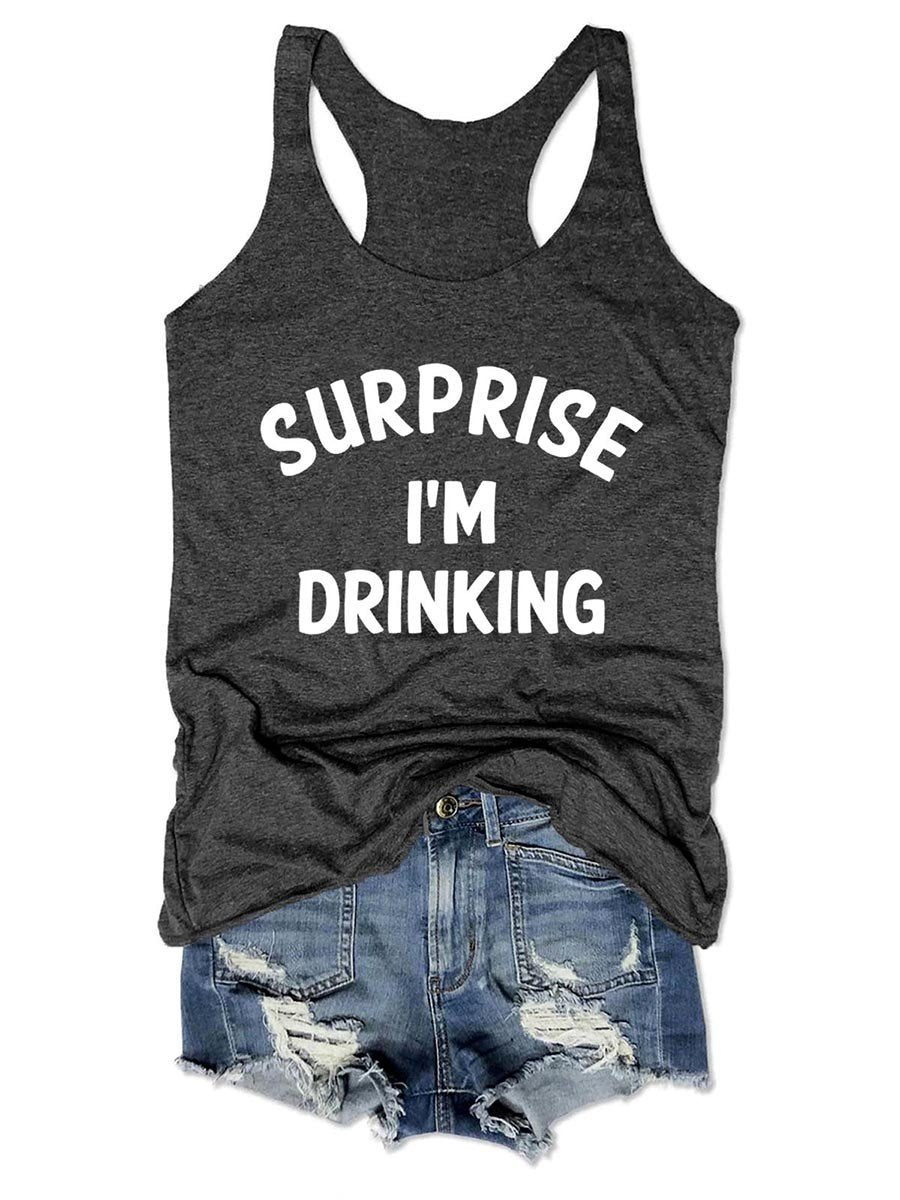Surprise I'm Drinking Women Tank Top - Outlets Forever