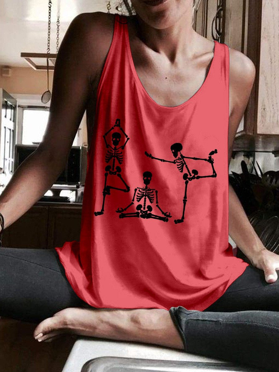 Women's Skeletons Yoga Funny Tank Top - Outlets Forever