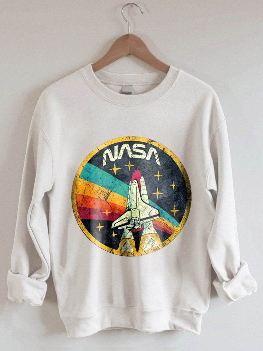 Women's USA Space Agency Nasa Graphic Sweatshirt - Outlets Forever
