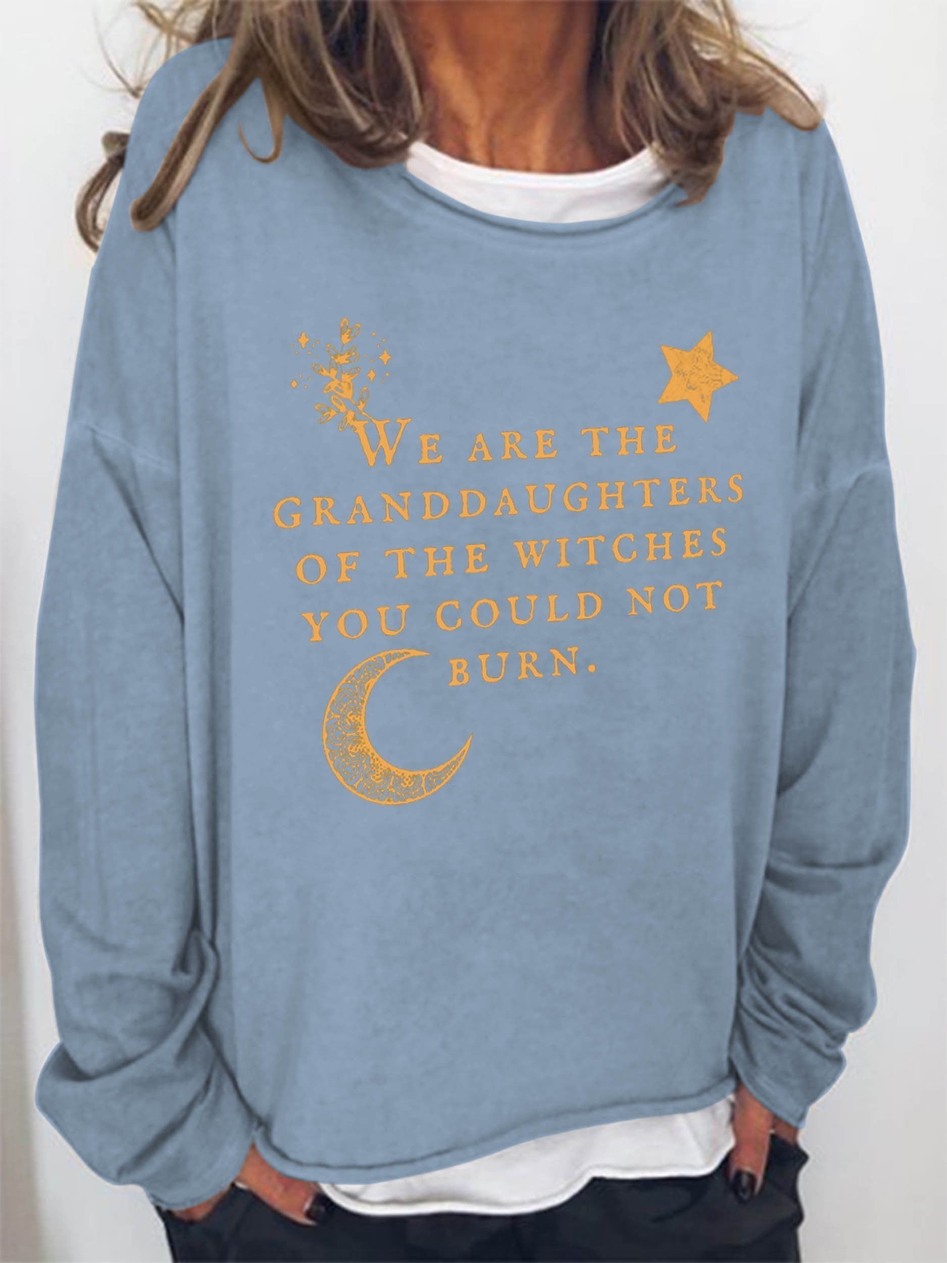 Women We Are The Granddaughters Of The Witches They Could Not Burn Long Sleeve Halloween Top - Outlets Forever